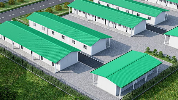 prefabricated T house for site accommodation