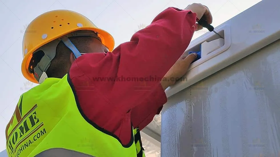 Flat Pack Container House Industrial Plug and Socket Installation