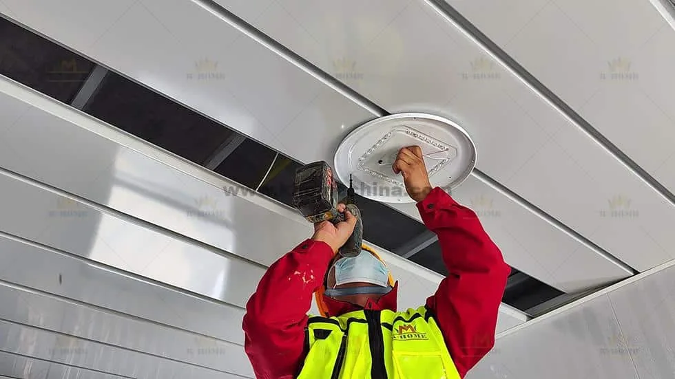Flat Pack Container House Light Installation
