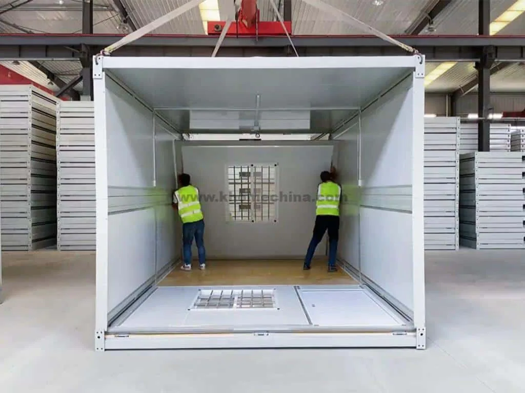 04-Folding Container House Push Up The Wall Panel