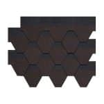 Asphalt Shingles-Mosaic Hexagonal dark brown