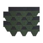 Asphalt Shingles-Mosaic Hexagonal green
