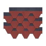 Asphalt Shingles-Mosaic Hexagonal red