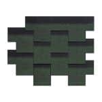 Asphalt Shingles-Rectangular Square green