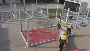 04-Detachable Container House Floor Installation