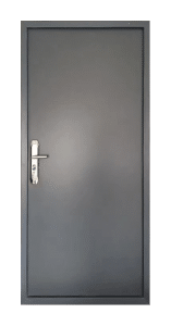 Grey flat-grained doors