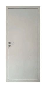 White flat-grained doors