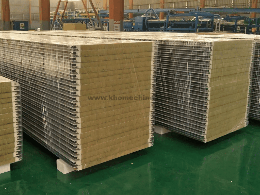 PU Sealed Rock Wool Sandwich Wall Panel