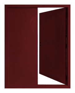 Red flat-grained Double-opening doors