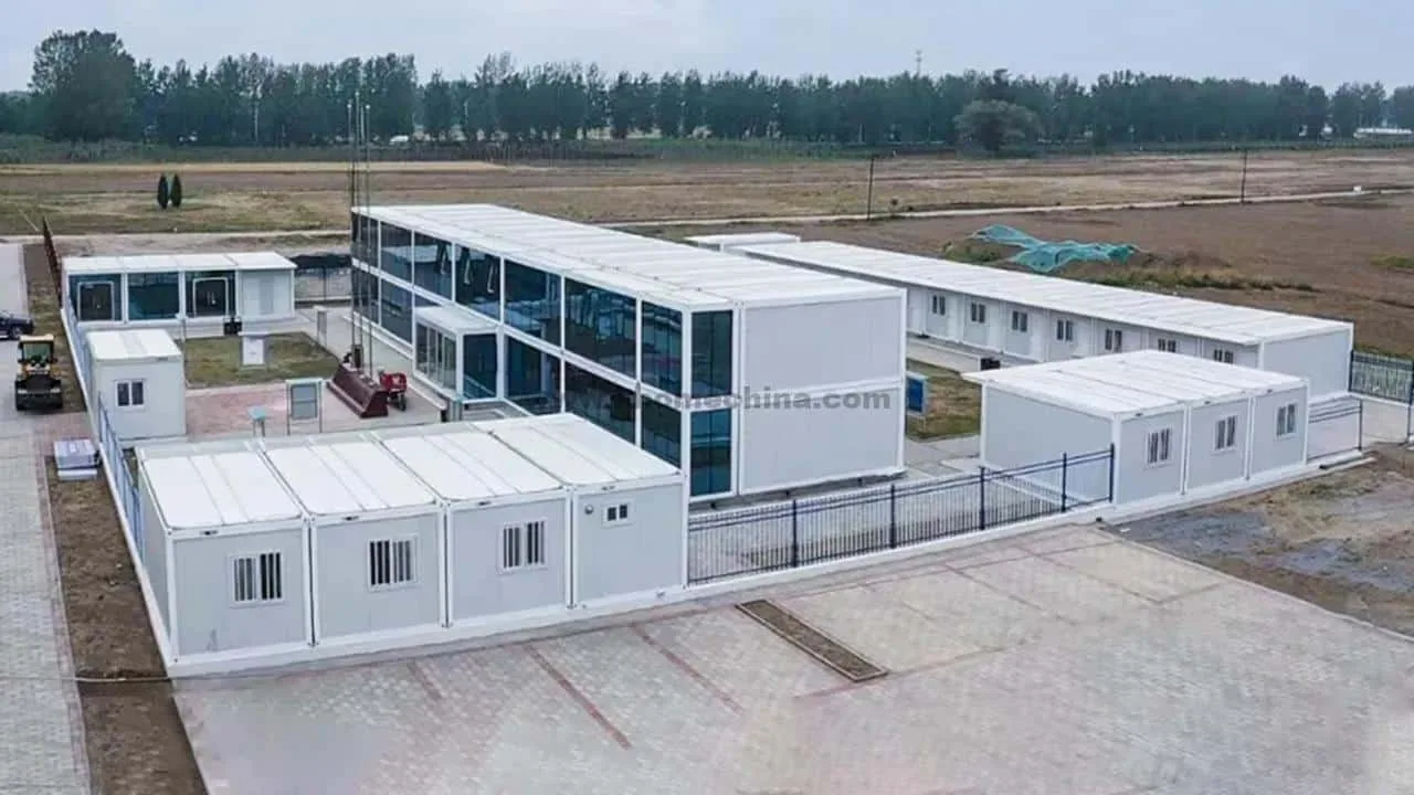 Construction site container building