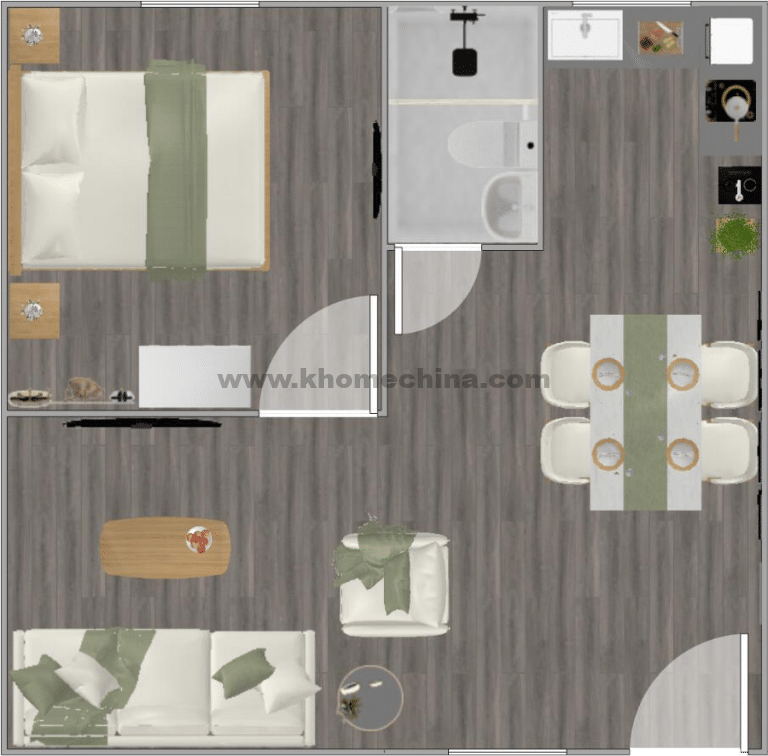 single suite with living room