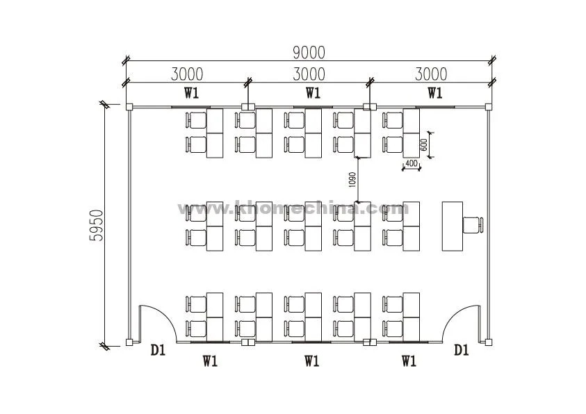 54m² Prefabricated Classroom For 30 Students