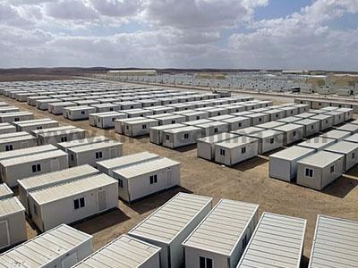 refugee camp containers