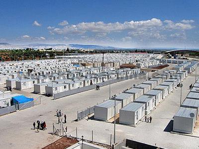 refugee camp containers