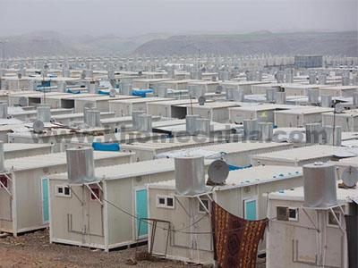 refugee camp containers