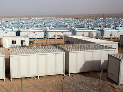 refugee camp containers