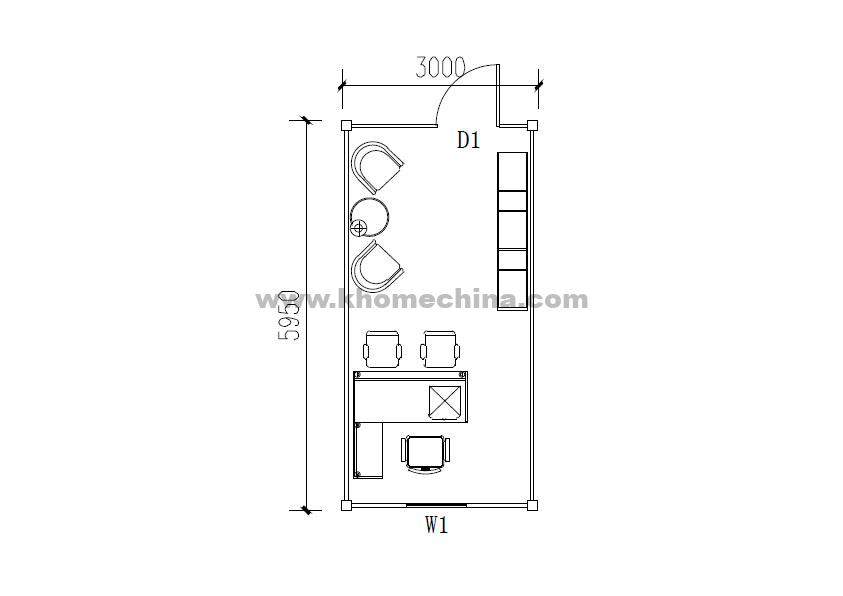 18m² Single Portable Office Container