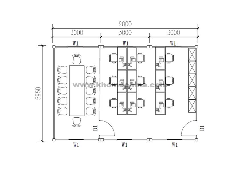 site office container with meeting room