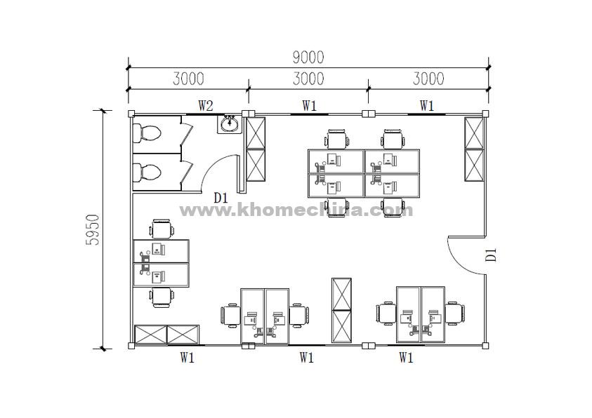 site office container with meeting room