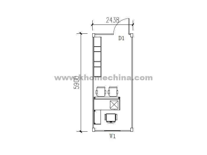 20ft standard single container office