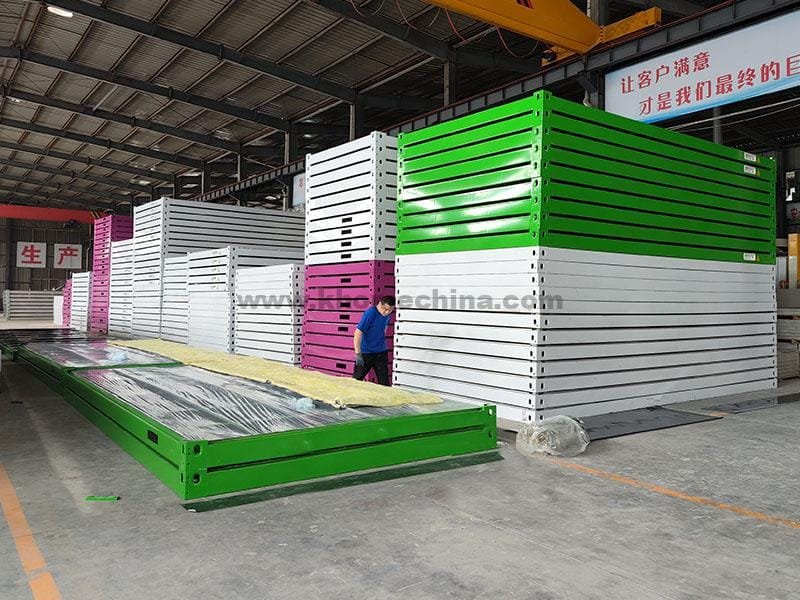 20ft flat pack container house - green