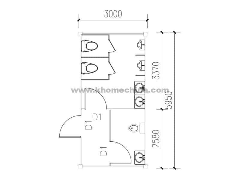 Men & Women Toilet Container