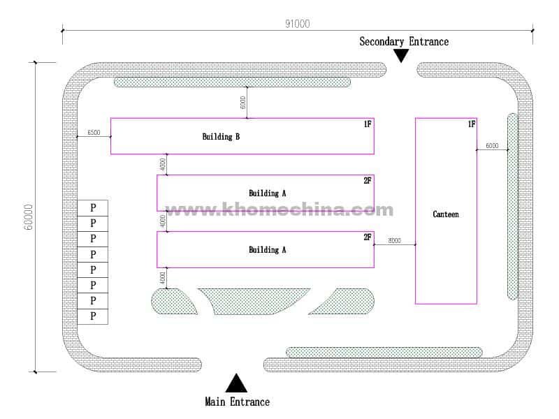 prefab labor camp for 500 persons