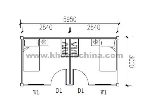 20” Twin Dormiory Container