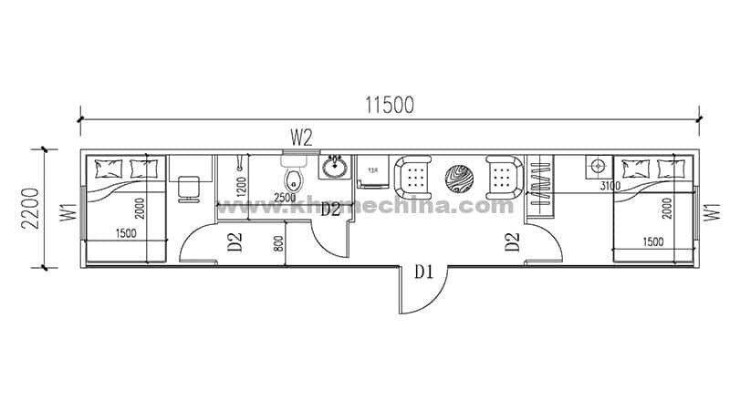 40FTapple tiny home layout plan 1