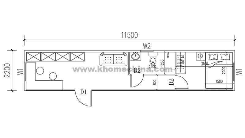 40FTapple tiny home layout plan 2