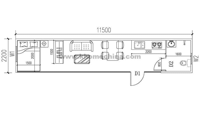 40FTapple tiny home layout plan 3