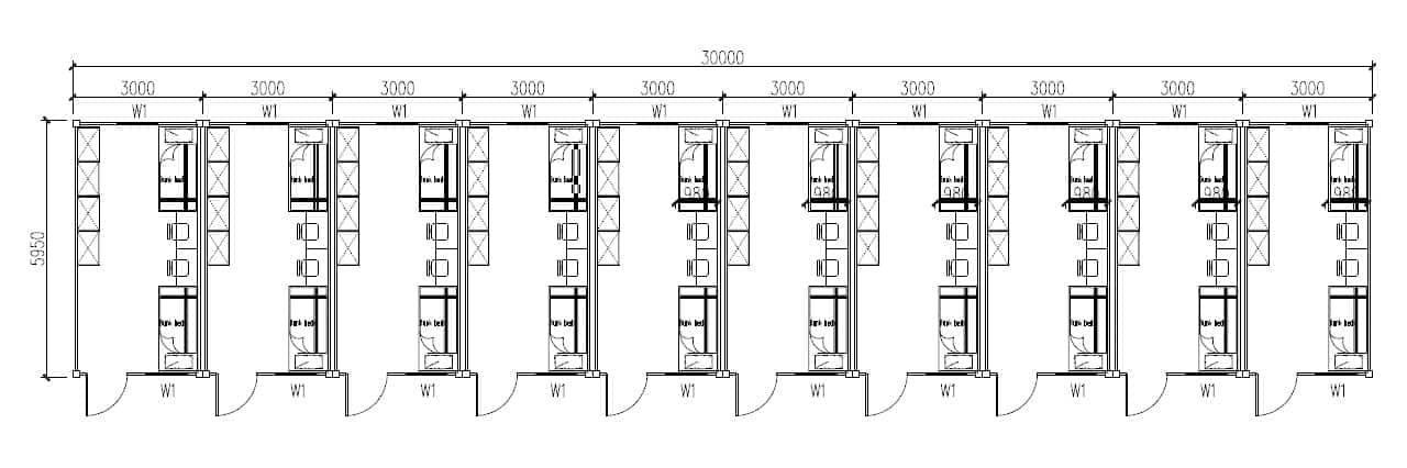 2 man sleeper room by prefab containers built