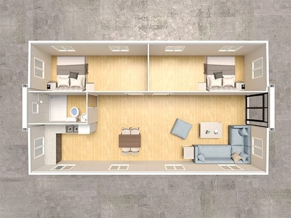 40ft - 2 bedroom