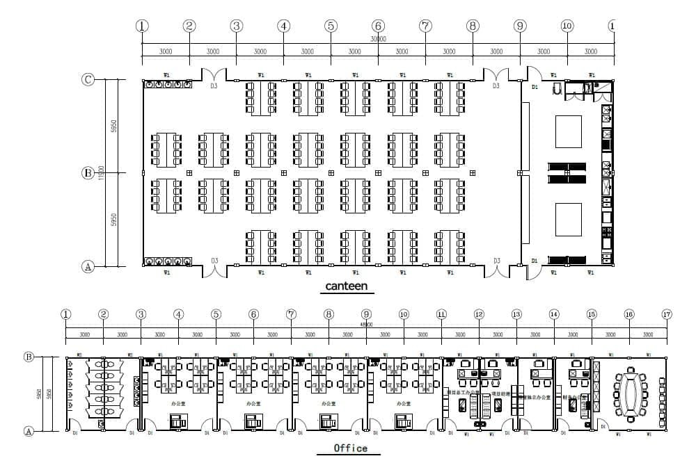 canteen & office - floor plan 2