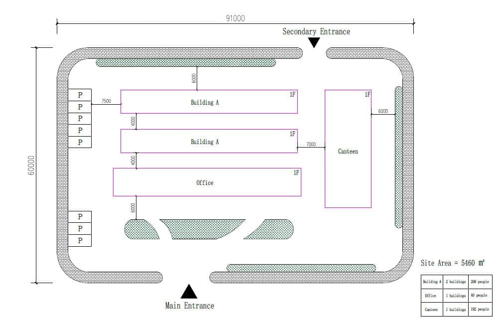 site accommodation for 200 person - floor plan 3