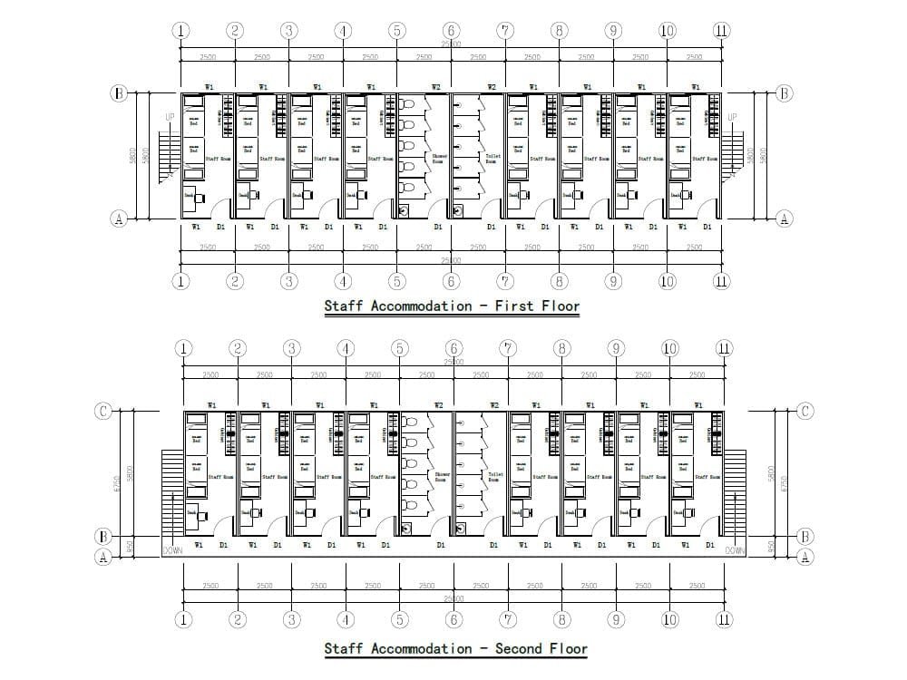 staff accommodation floor plan