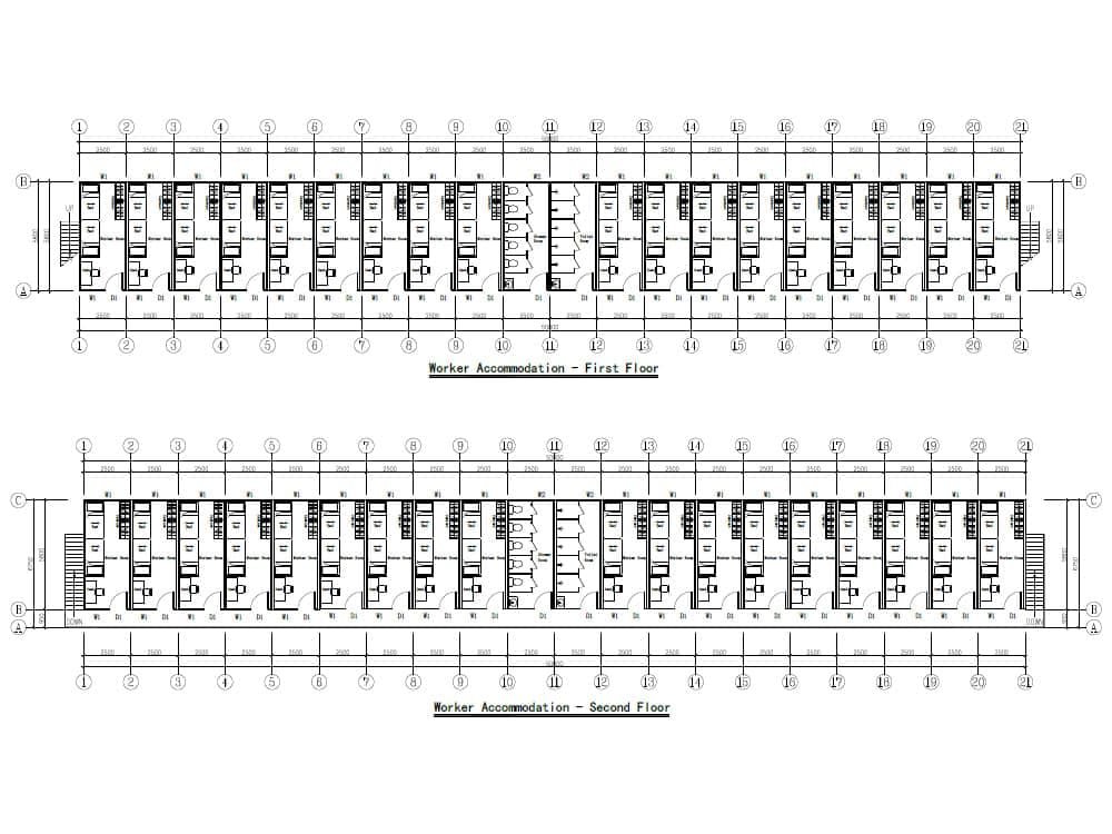worker accommodation floor plan