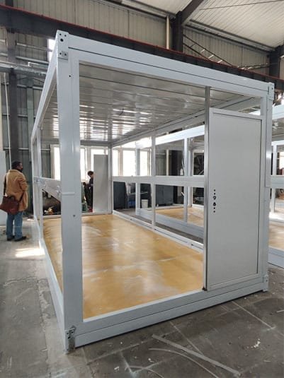foldable container house steel structure diagram
