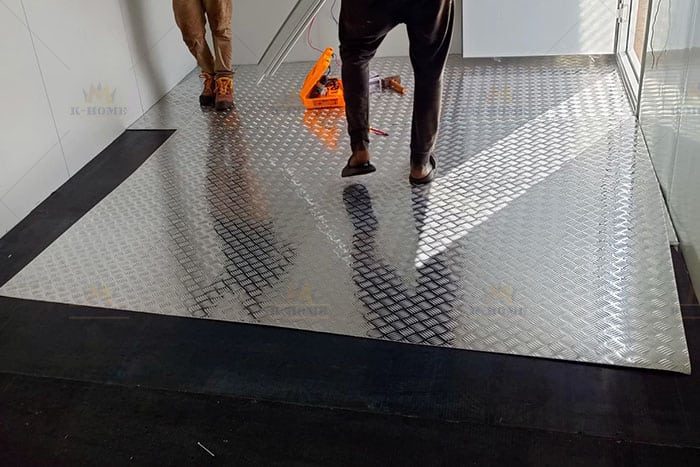 Anti-slip waterproof flooring(18mm cement board + aluminum sheet)