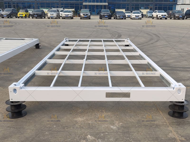 Flat pack container's roof frame