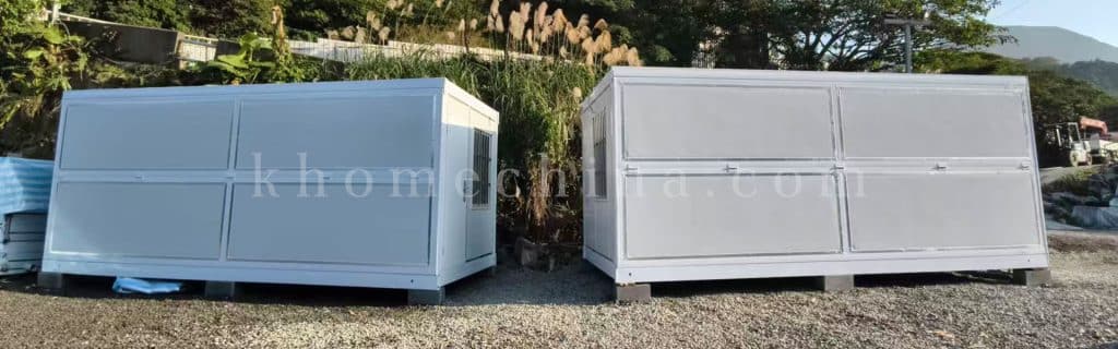 Foldable Container House for job site in Taiwan - KHOME case